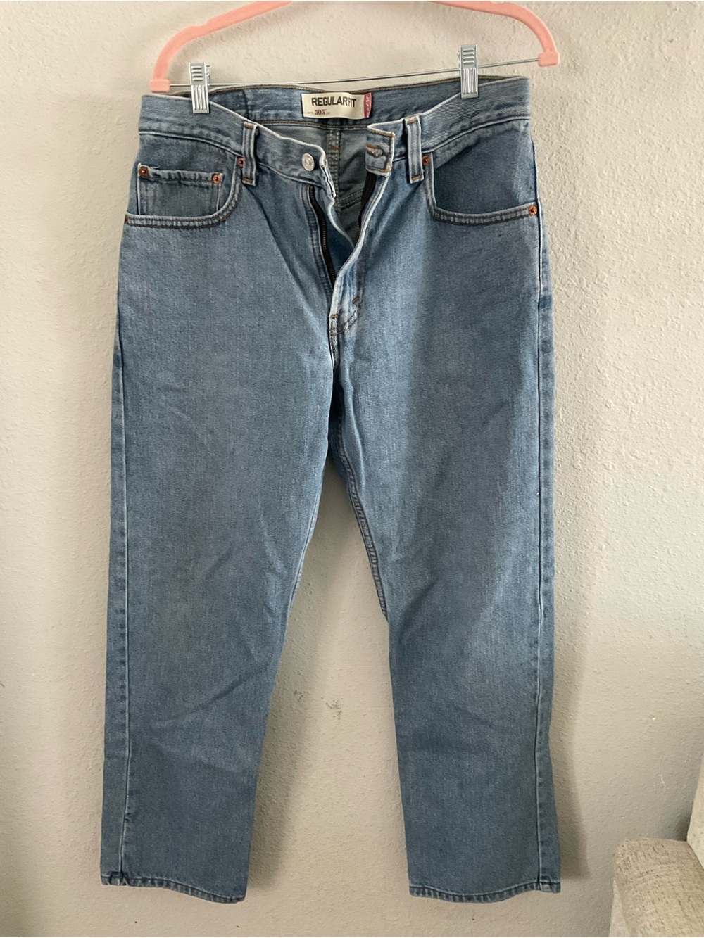 Levi's Men's Straight Jeans in Light Blue Denim